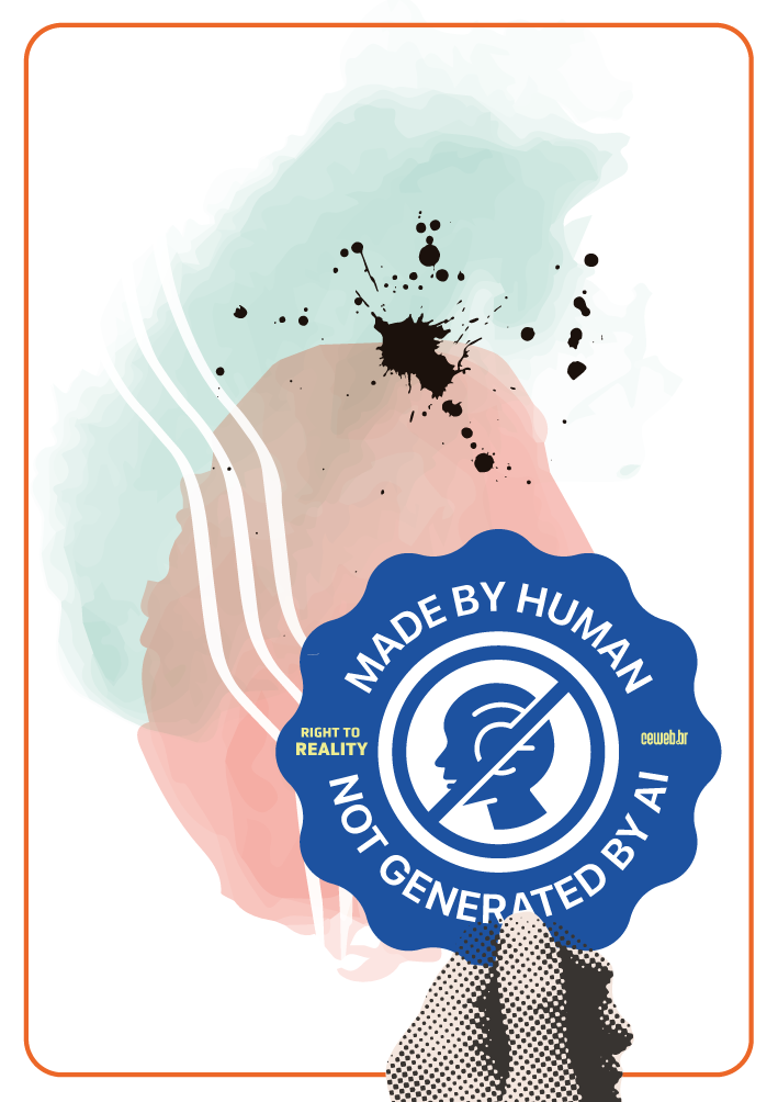 Sticker that reads 'Made by Human - Not Generated by AI'